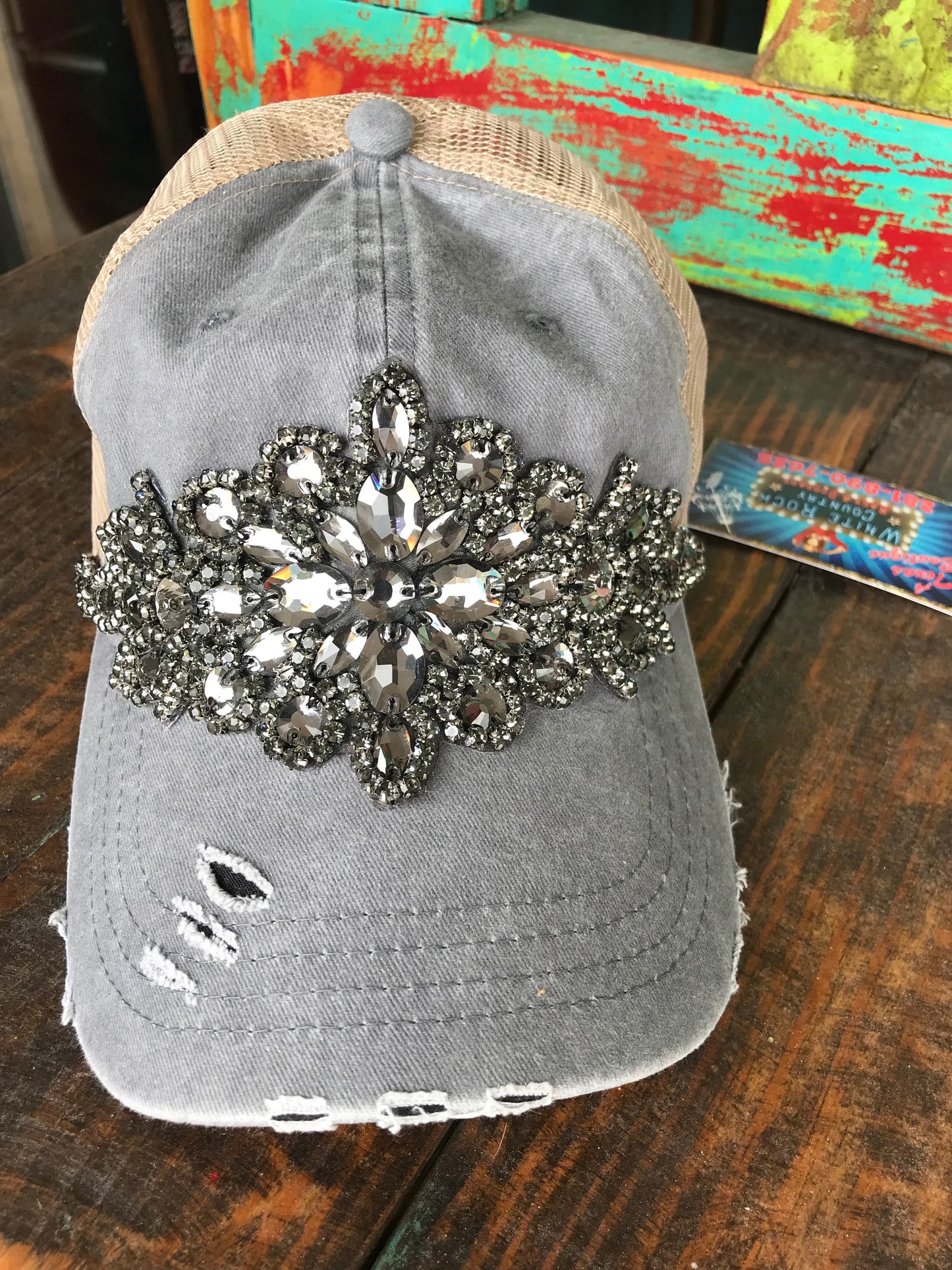 Light Gray Bling Cap