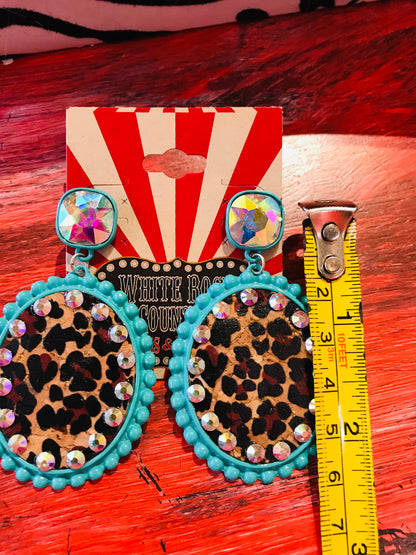 Leopard Turquoise Earrings