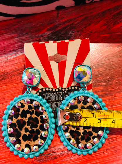 Leopard Turquoise Earrings