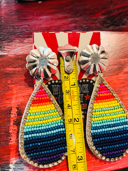 Serape Beaded Earrings