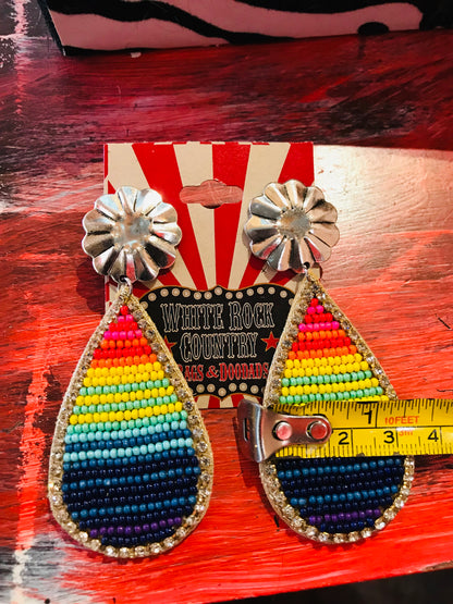 Serape Beaded Earrings