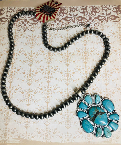 Chunkey Turquoise Necklace