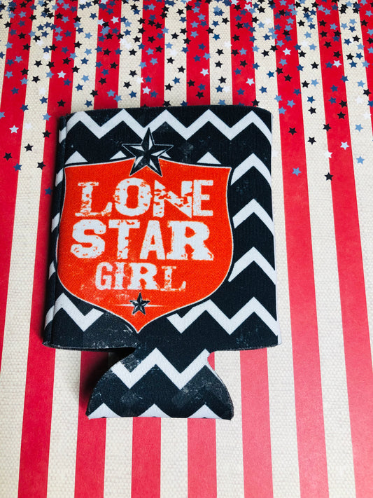 Lone Star Girl Koozie