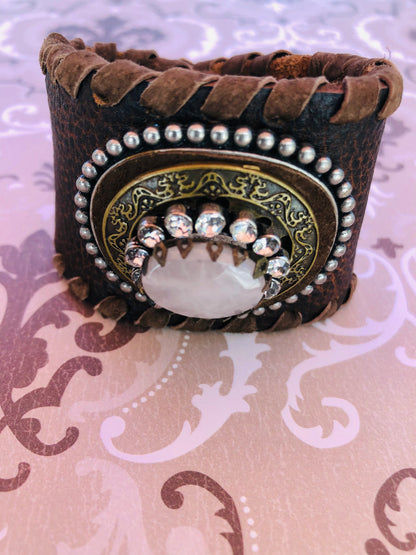 Lucille Leather Cuff Bracelet
