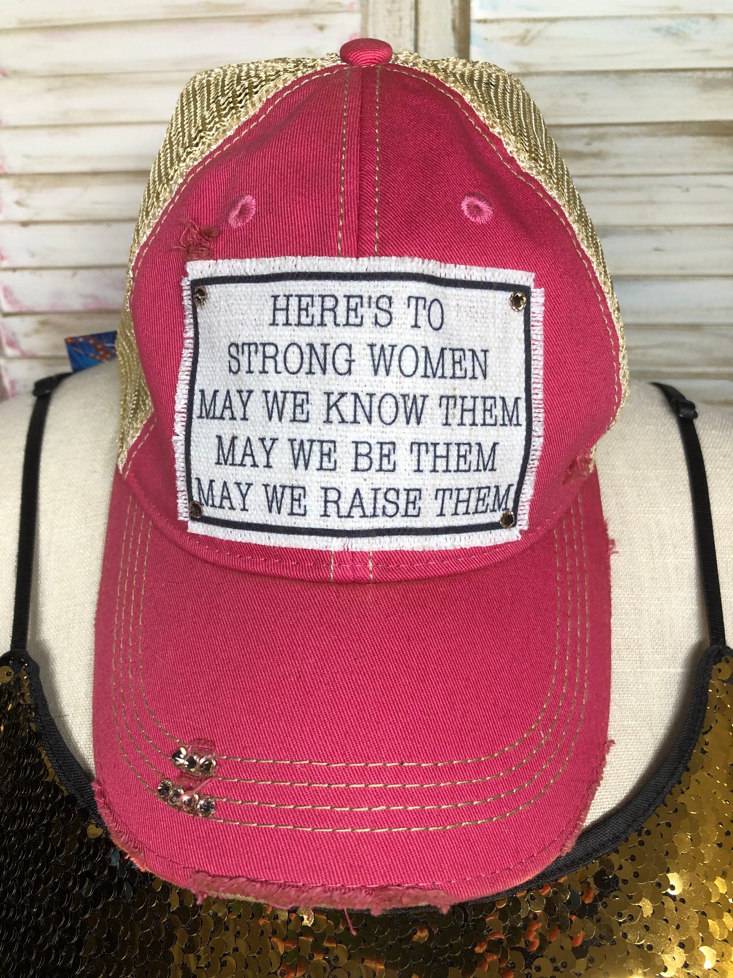 Strong Women Pink Baseball Cap
