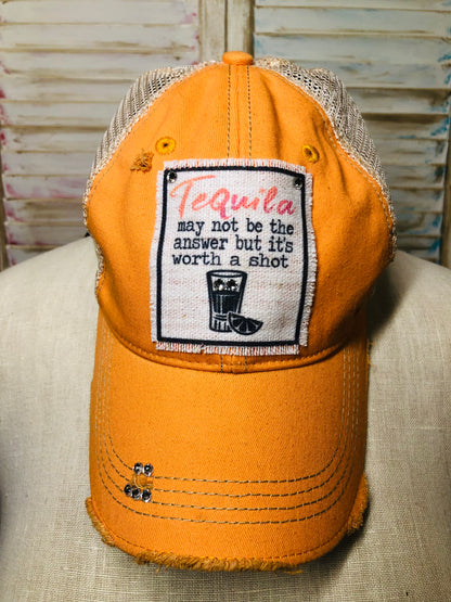 Tequila Trucker Bling Baseball Cap