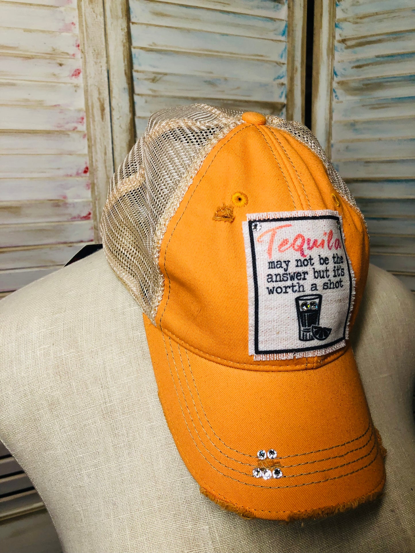 Tequila Trucker Bling Baseball Cap