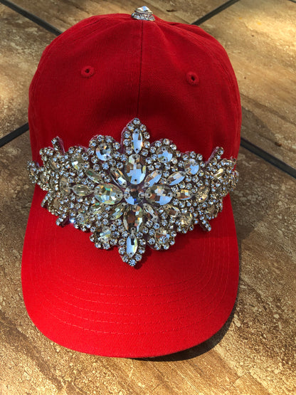 Red Bling Baseball Cap