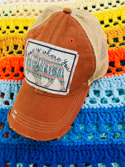 HOME IS WHERE YOU ROAM BASEBALL CAP