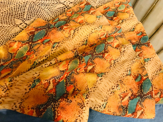 JEAN + SNAKESKIN FLAIR BOTTOMS