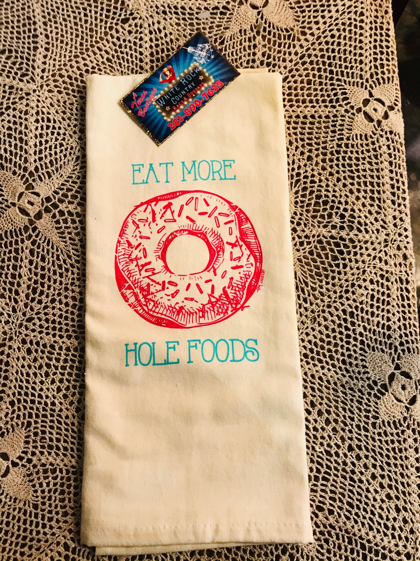 PINK DONUT TEA TOWEL