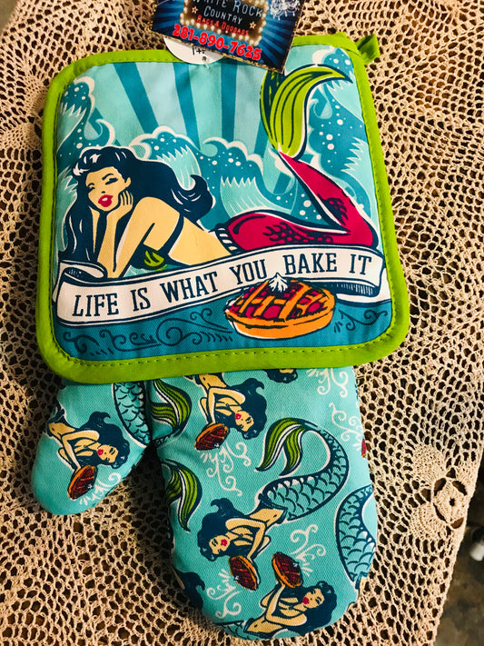 MERMAID POTHOLDER & MITTEN