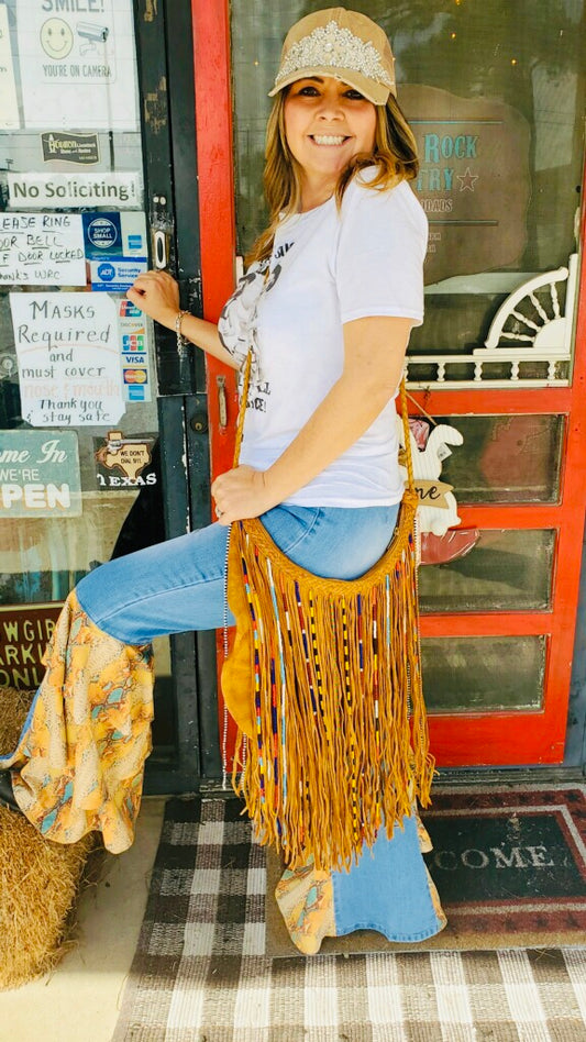 Gypsy Beaded Fringe Bag