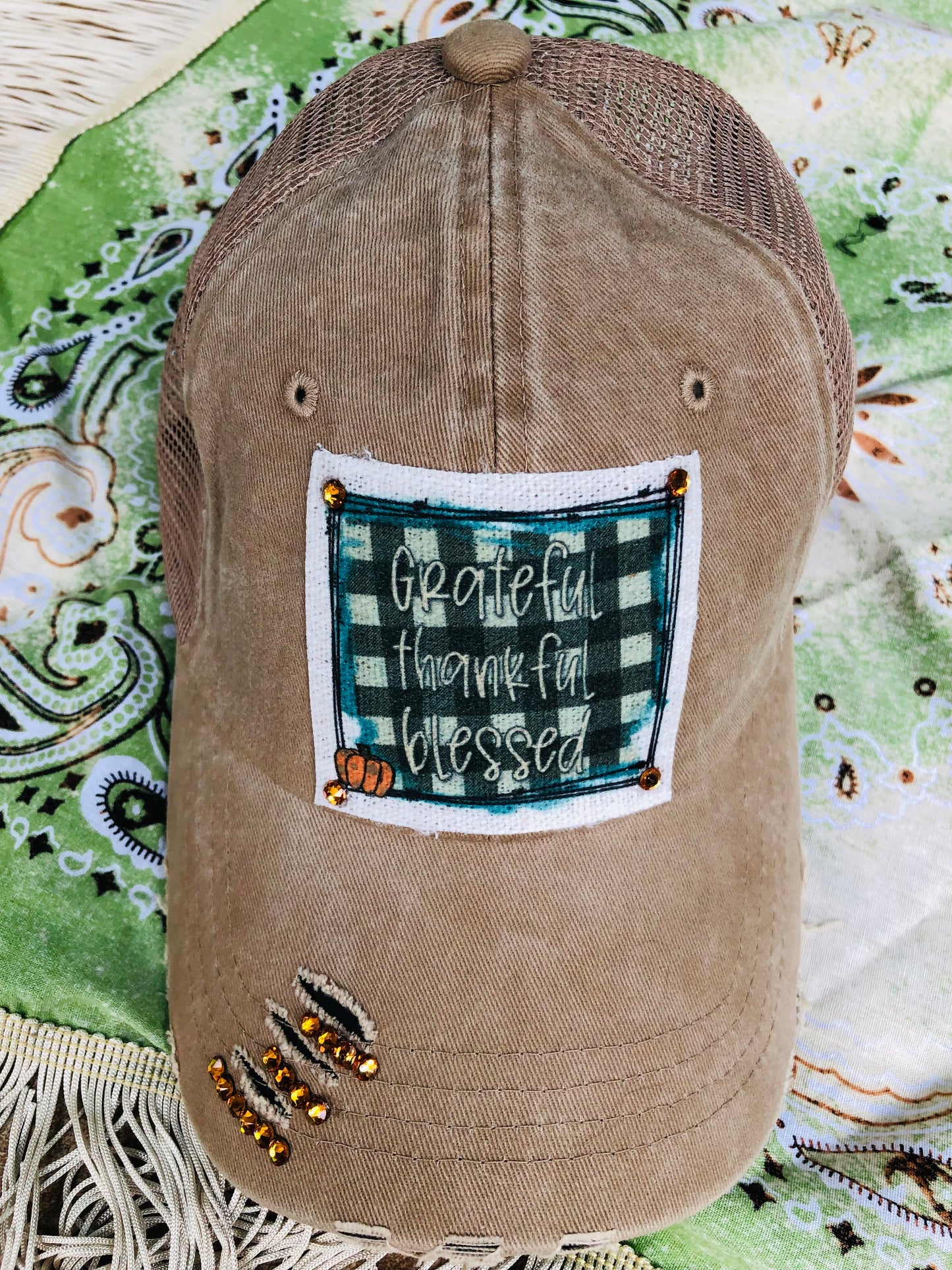 Grateful Thankful Blessed Cap