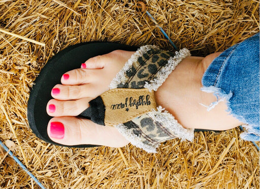 G Jazz Leopard Flip Flop