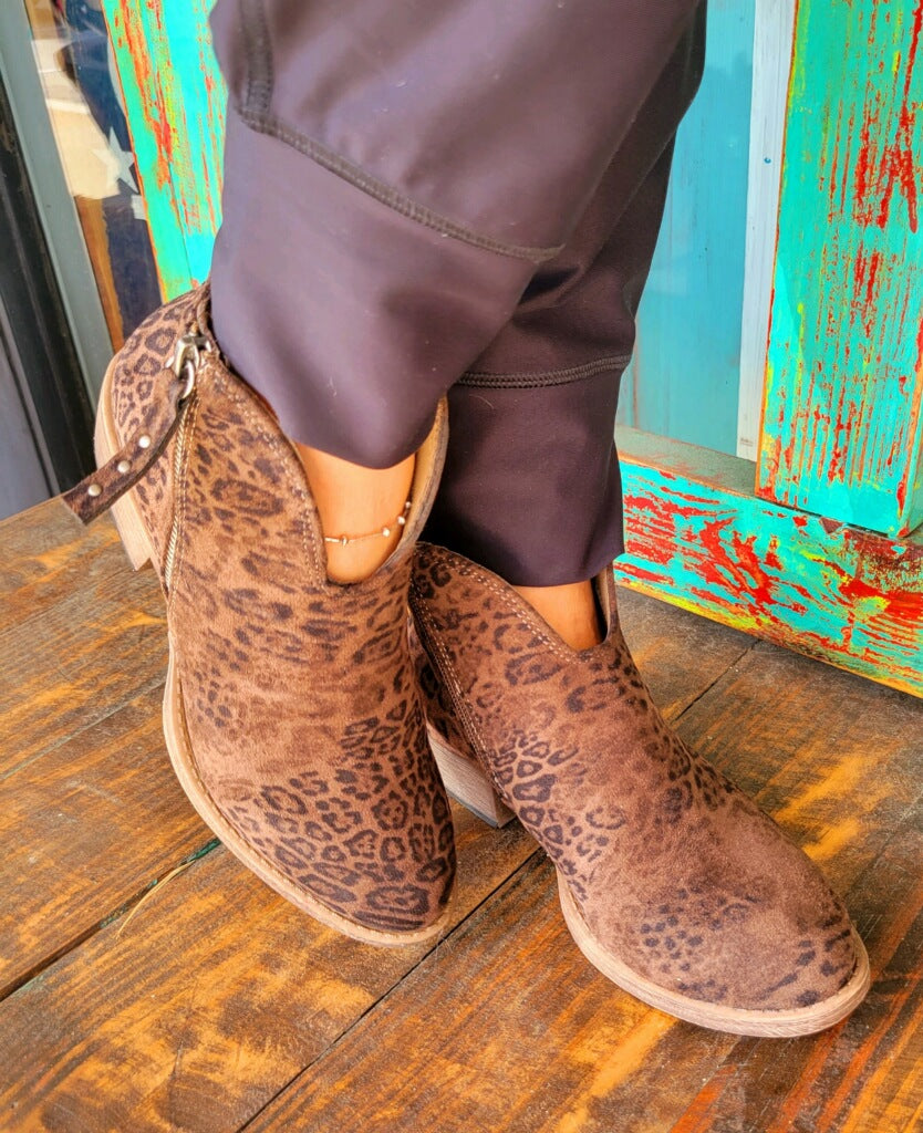 Divine Taupe Leopard Boot