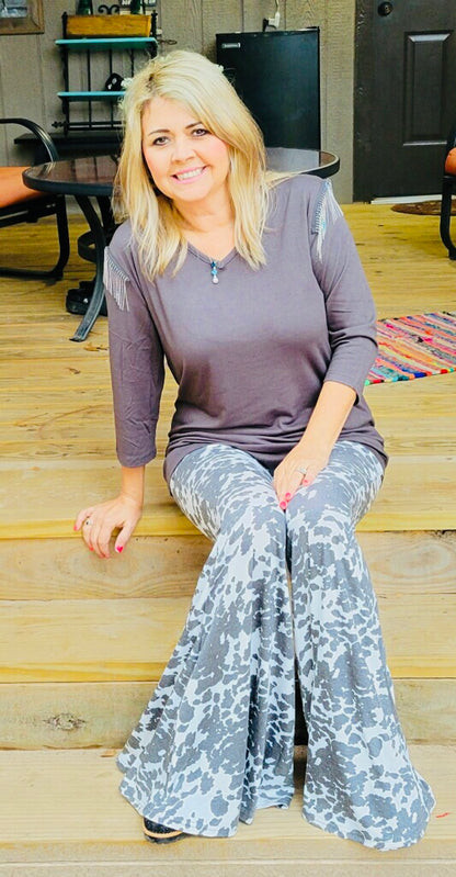 Lila Gray Top