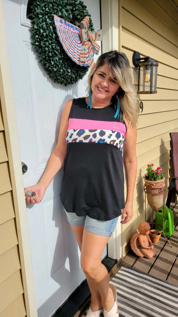 Emily Black & Pink Tank