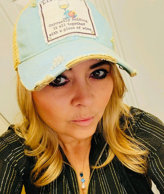 Wine Life Status Baseball Cap