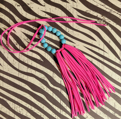 Hot Pink & Turquoise Necklace