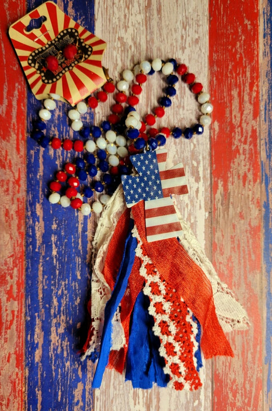 USA Beaded Necklace Set